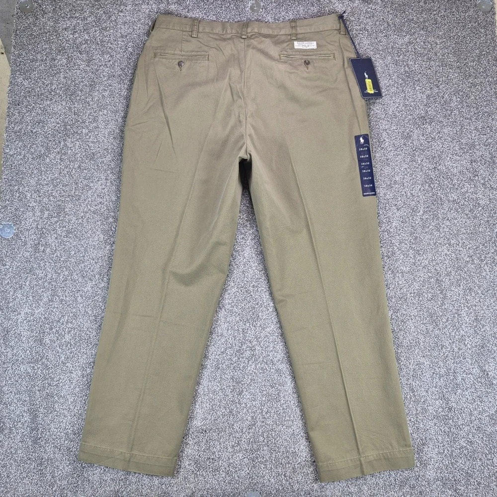 NWT Polo Ralph Lauren Prospect Pant Mens 38x30 Brown Chino Cotton